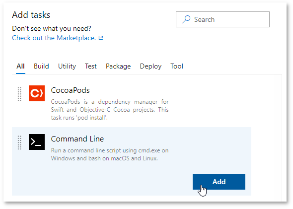 Add a Command Line Task