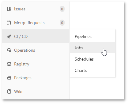 GitLab Project - Go to Jobs