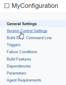 Version Control Menu Item